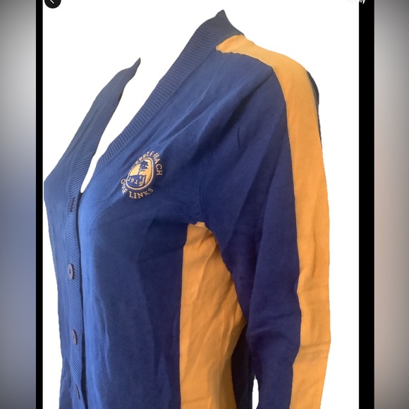 Pebble Beach Golf Cardigan links Sweater Button Down, size  Medium, V neck, - Picture 5 of 12